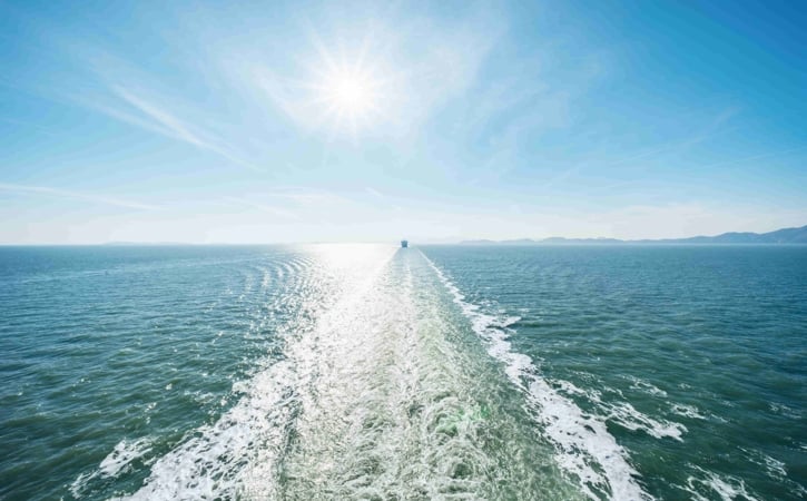 Ship at sea