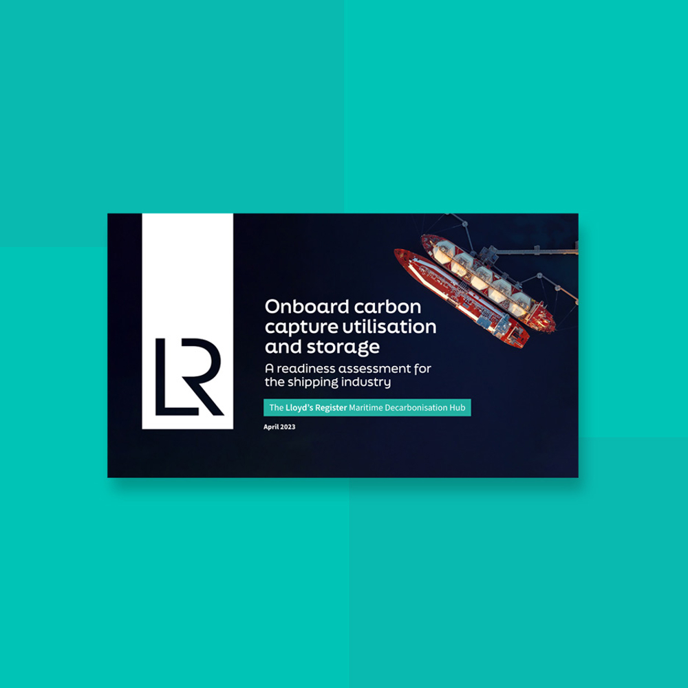 Report cover: Onboard Carbon Capture Utilisation and Storage